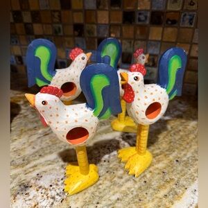 4- Chicken Napkin Holders